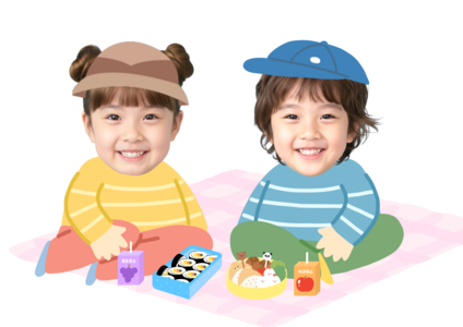 가을 소풍 합성 도안