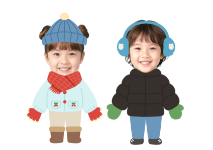 겨울 옷 합성도안